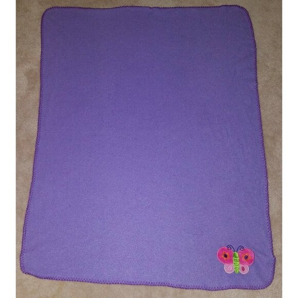 Stephen Joseph Purple Butterfly Baby Blanket Lovey Pink Girl Security Soft AS IS - Picture 5 of 9